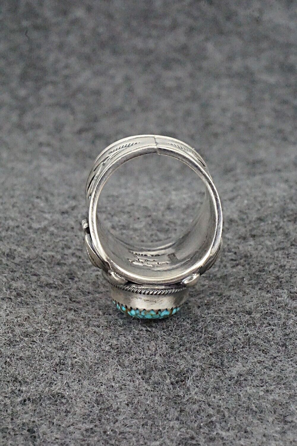 Turquoise & Sterling Silver Ring - Delbert Gordon - Size 9