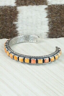 Spiny Oyster & Sterling Silver Bracelet - Ernest Rangel