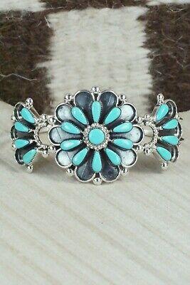 Turquoise & Sterling Silver Bracelet - Delbert Booqua - High Lonesome Trading