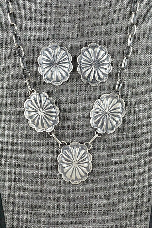 Sterling Silver Necklace and Earrings Set - Joan Begay
