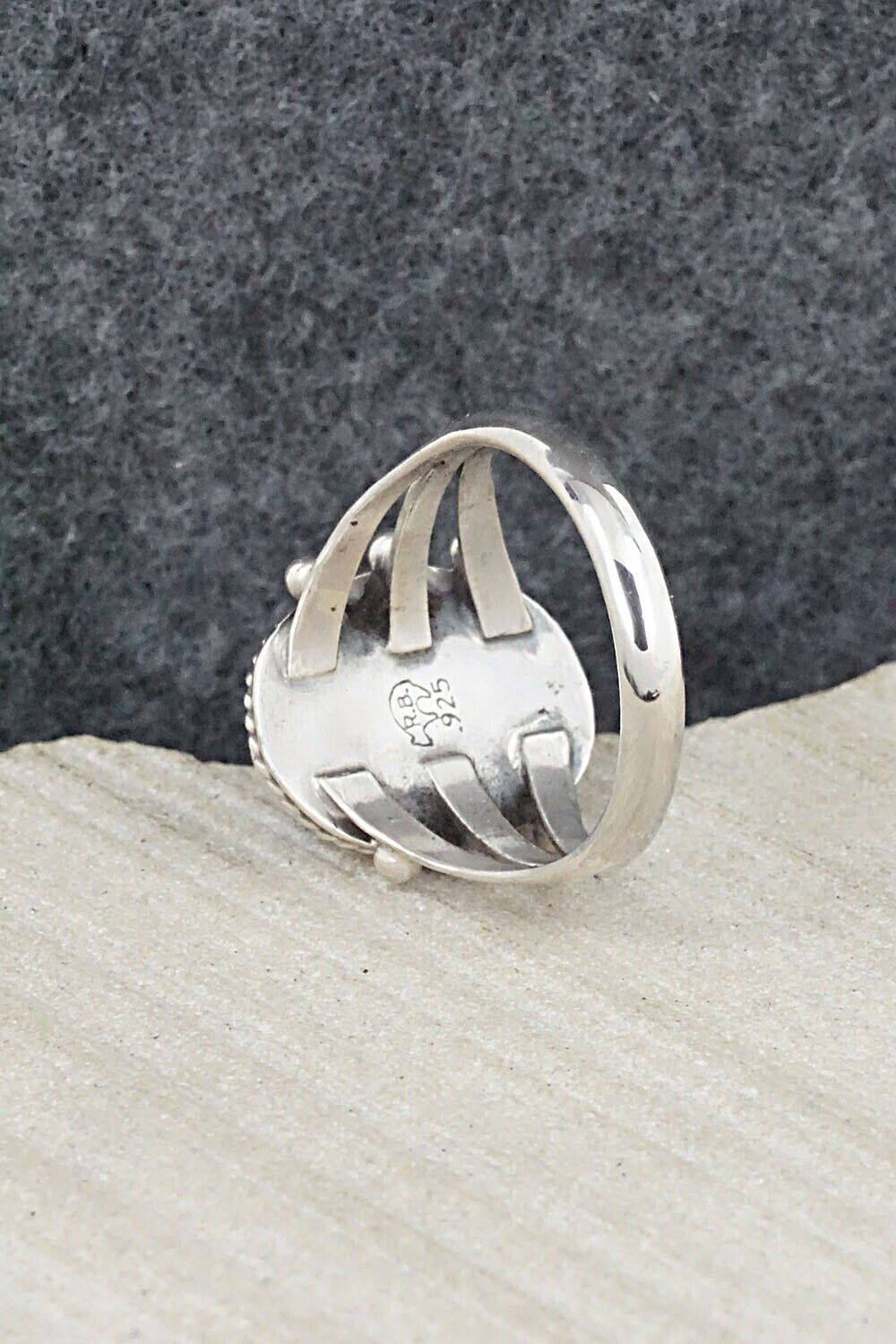 Turquoise & Sterling Silver Ring - Alice Rose Saunders - Size 8