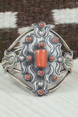 Coral & Sterling Silver Bracelet - Emerson Delgarito
