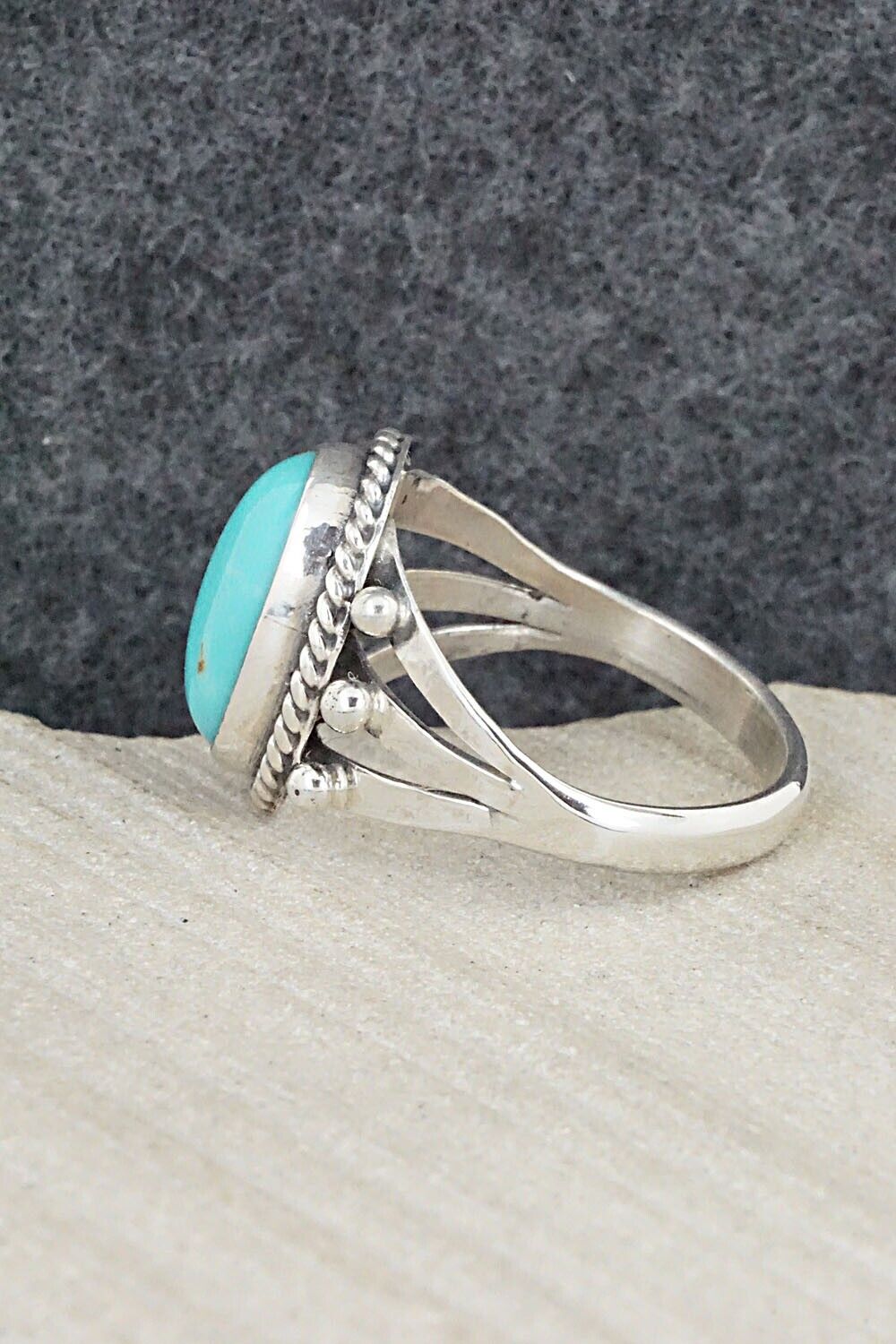 Turquoise & Sterling Silver Ring - Alice Rose Saunders - Size 9