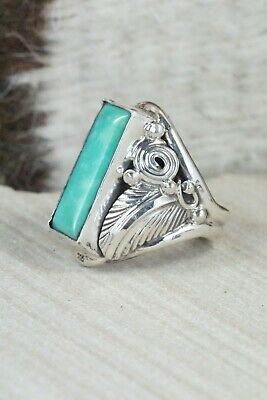 Turquoise & Sterling Silver Ring - Davey Morgan - Size 5.5