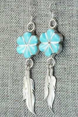 Turquoise & Sterling Silver Earrings - Jonathan Besselente