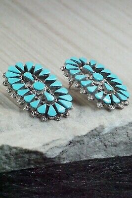 Turquoise & Sterling Silver Earrings - Merlinda Chavez