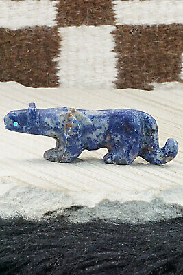 Mountain Lion Zuni Fetish Carving - Ronnie Lunasee