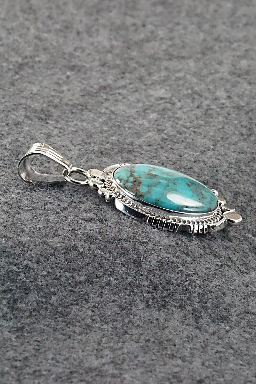 Turquoise & Sterling Silver Pendant - Marita Benally