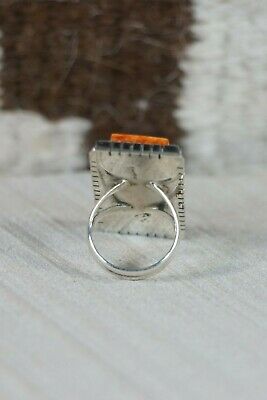 Navajo Spiny Oyster and Sterling Silver Ring - Ray Jack - Size 6.25 - High Lonesome Trading