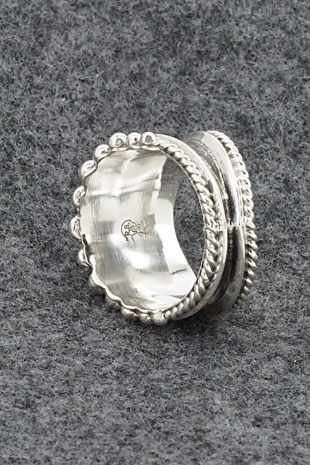 Turquoise & Sterling Silver Ring - Tom Lewis - Size 10