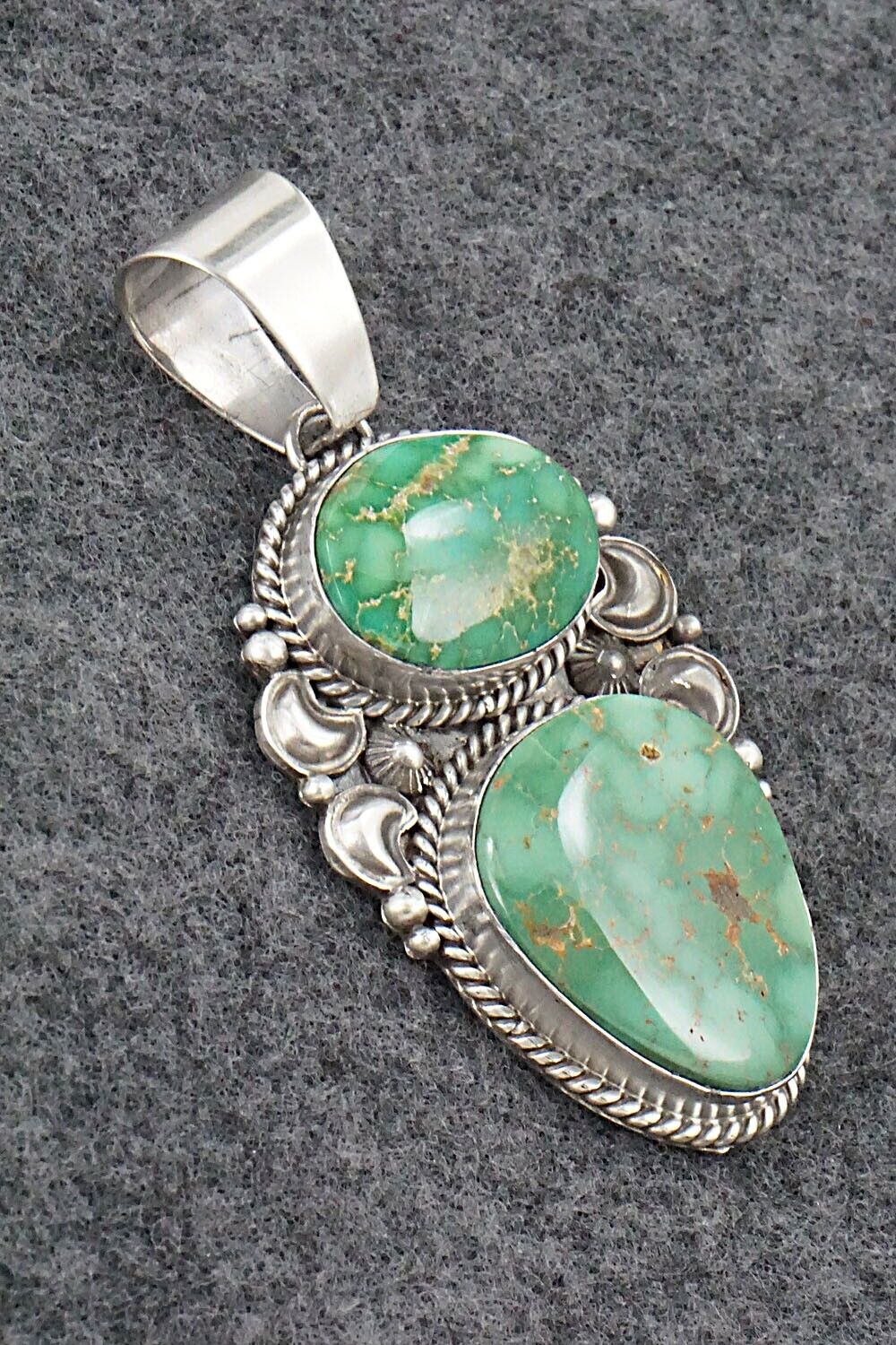 Turquoise and Sterling Silver Pendant - Derrick Gordon