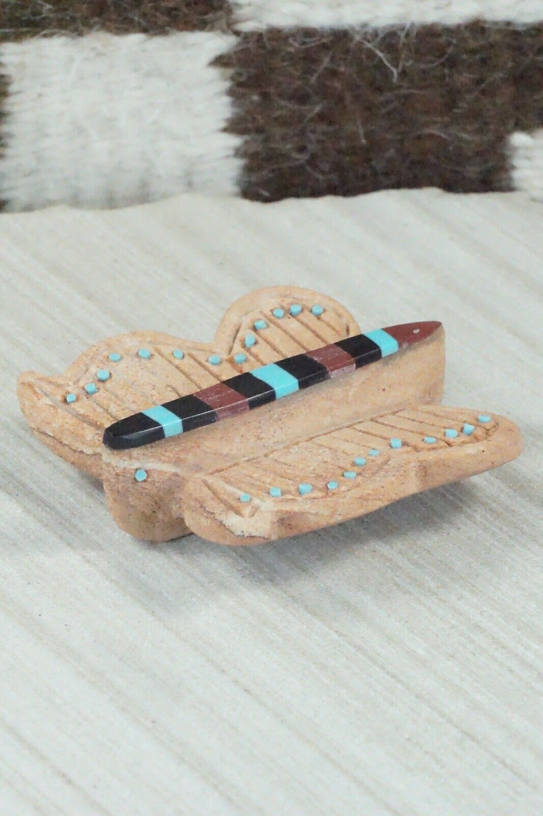 Butterfly Zuni Fetish Carving - Brandon Phillips