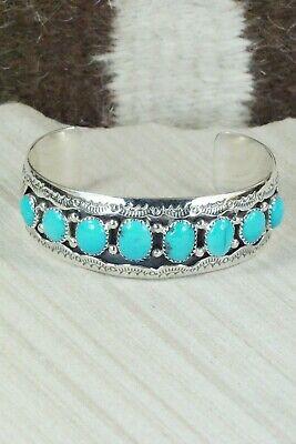 Turquoise and Sterling Silver Bracelet - Harry Yazzie - High Lonesome Trading