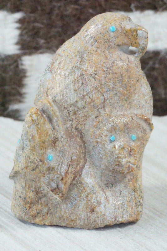 Six Directional Zuni Fetish Carving - Derrick Kaamasee