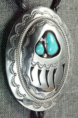 Turquoise & Sterling Silver Bolo Tie - Wilbert Muskett Sr.
