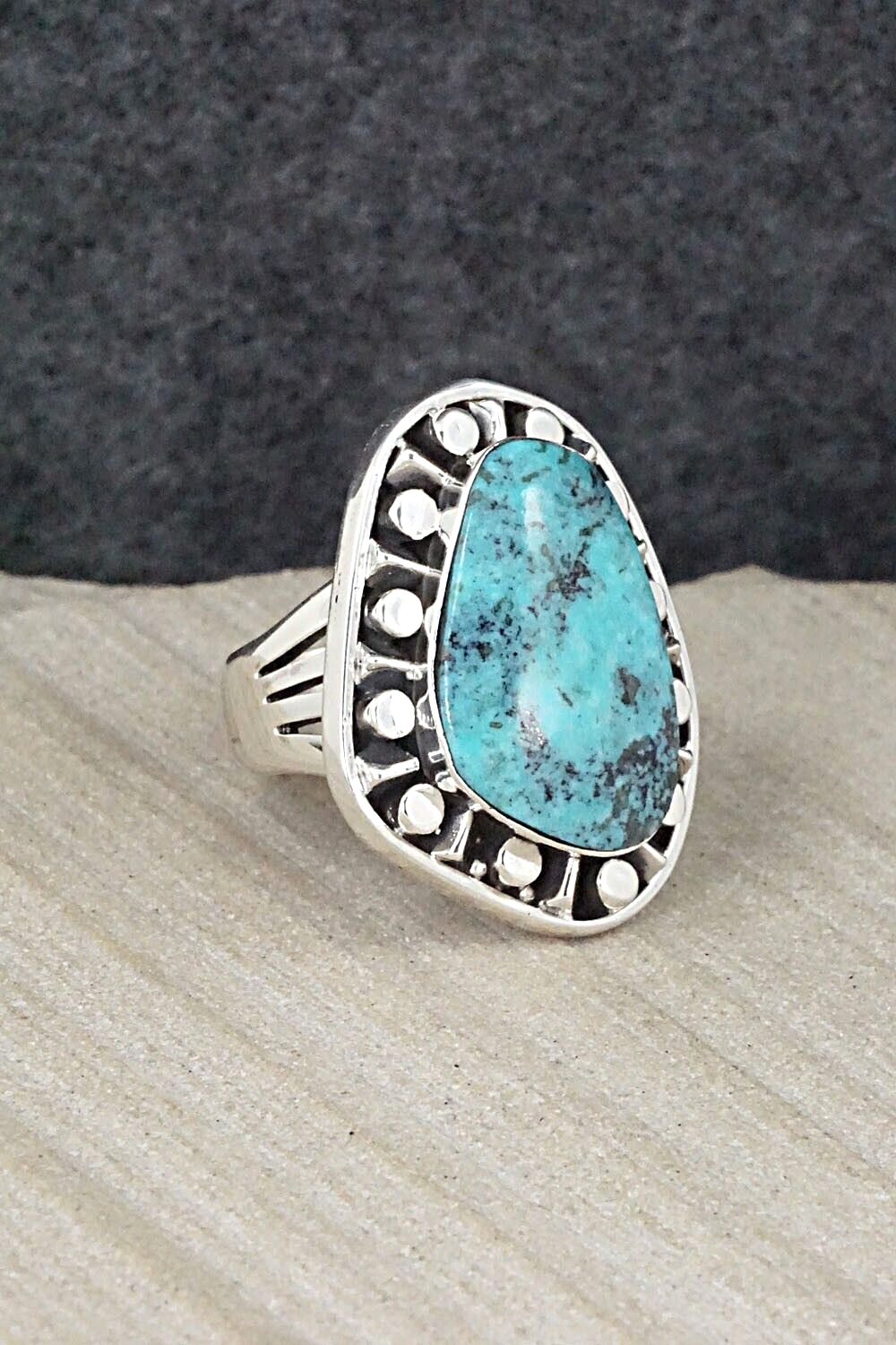 Turquoise & Sterling Silver Ring - Jimson Belin - Size 6.5
