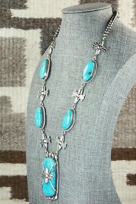 Turquoise & Sterling Silver Necklace - Raymond Delgarito