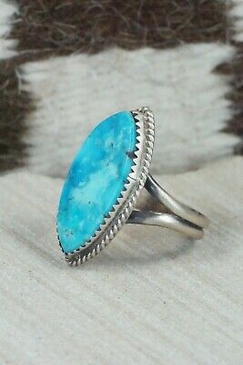 Turquoise and Sterling Silver Ring - Selina Warner - Size 7.75