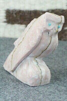 Owl Zuni Fetish Carving - Derrick Kaamasee - High Lonesome Trading