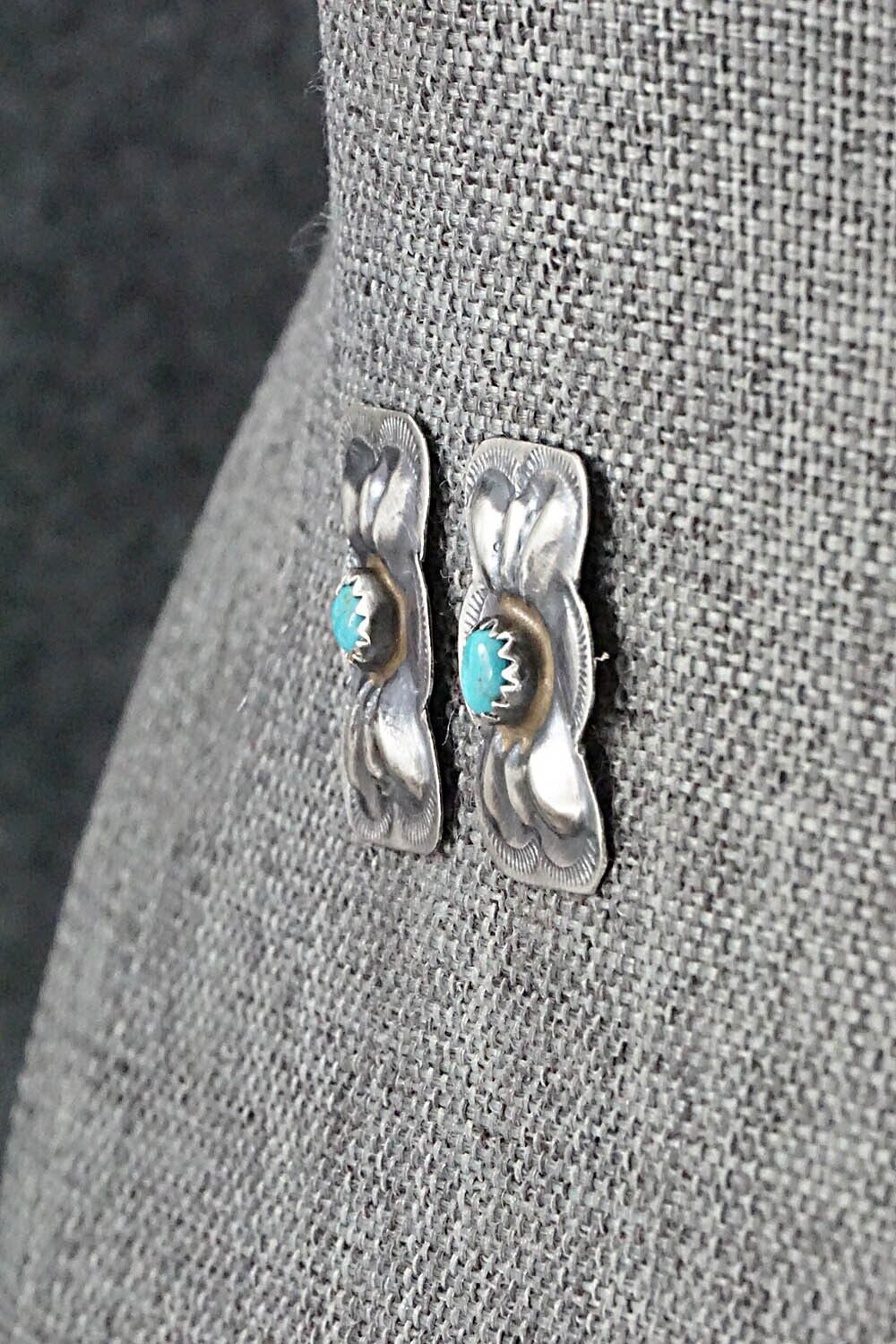 Turquoise & Sterling Silver Earrings - Joan Begay