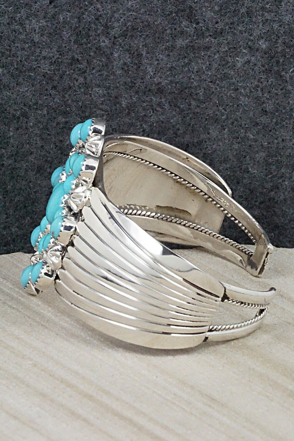 Turquoise & Sterling Silver Bracelet - Jeremy Delgarito