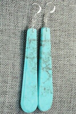 Turquoise & Sterling Silver Earrings - Lupe Lovato