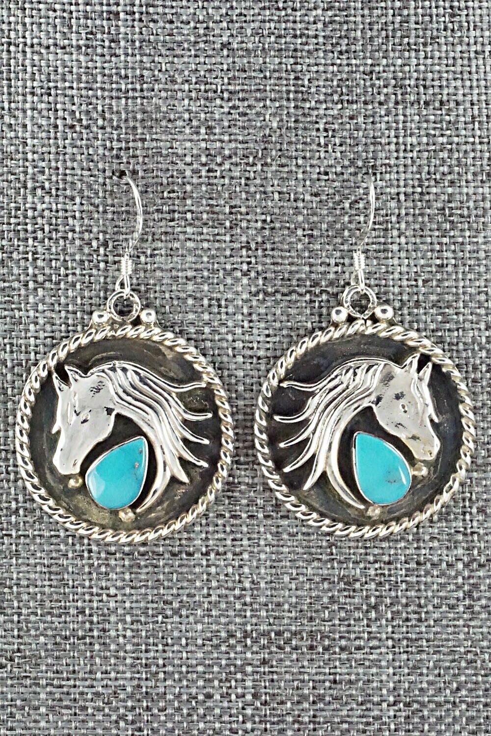 Turquoise & Sterling Silver Earrings - Genevieve Francisco