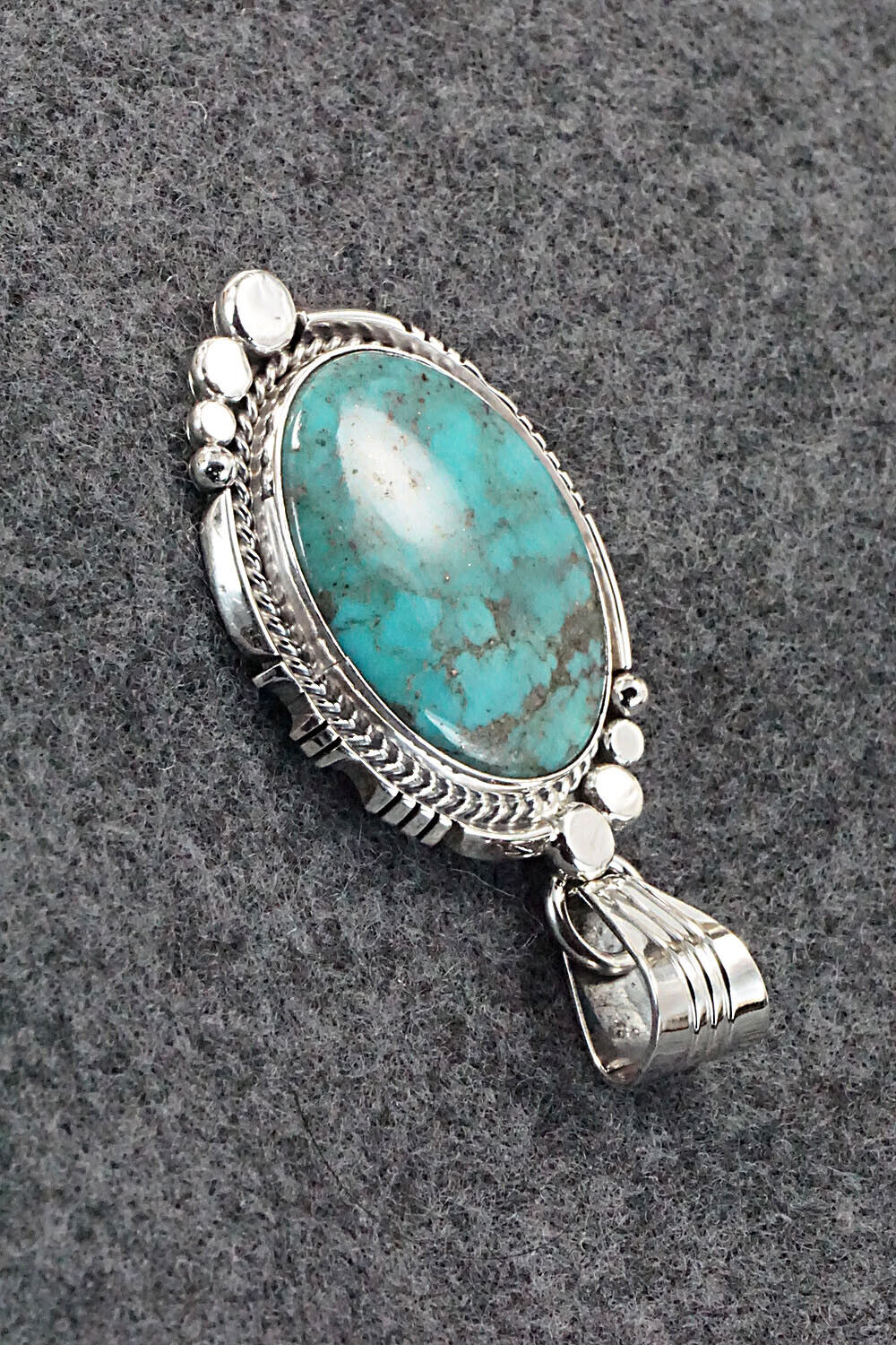 Turquoise & Sterling Silver Pendant - Marita Benally
