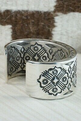 Navajo Sterling Silver Bracelet - Leander Tahe