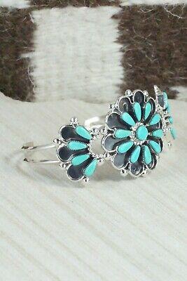 Turquoise & Sterling Silver Bracelet - Delbert Booqua - High Lonesome Trading