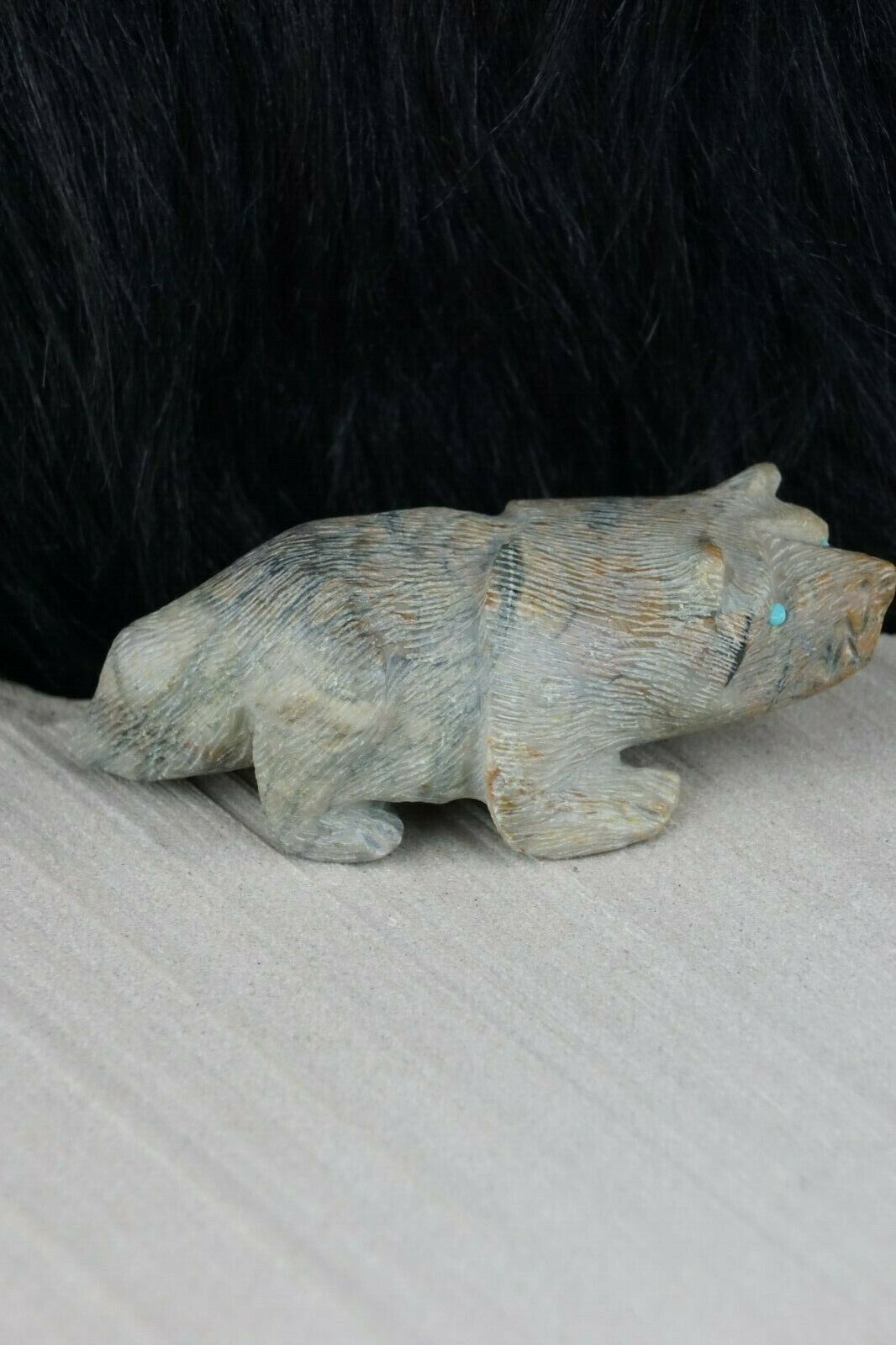 Badger Zuni Fetish Carving - Alvin Haloo - High Lonesome Trading