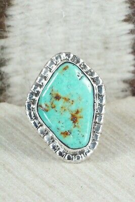 Turquoise & Sterling Silver Ring - Cris Nez - Size 7.75