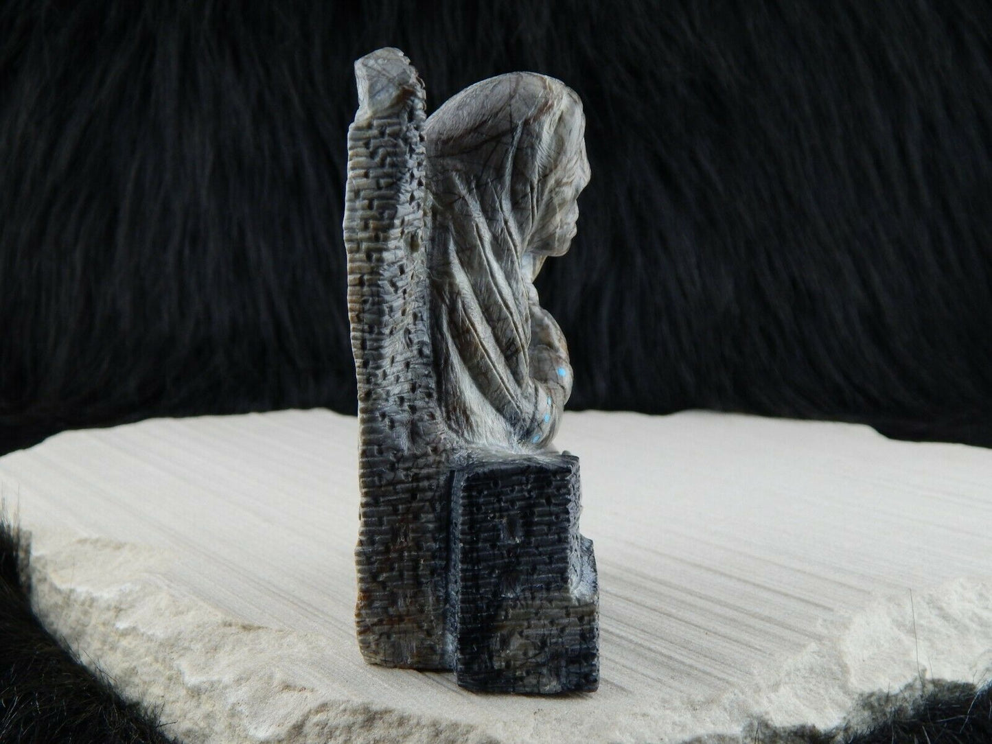 Medicine Man Zuni Fetish Carving - Herbert Him - High Lonesome Trading