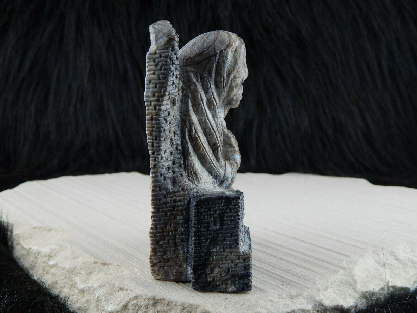 Medicine Man Zuni Fetish Carving - Herbert Him - High Lonesome Trading