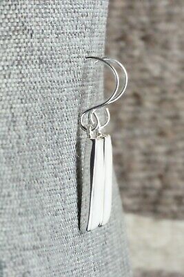 White Buffalo & Sterling Silver Earrings - Cathy Webster