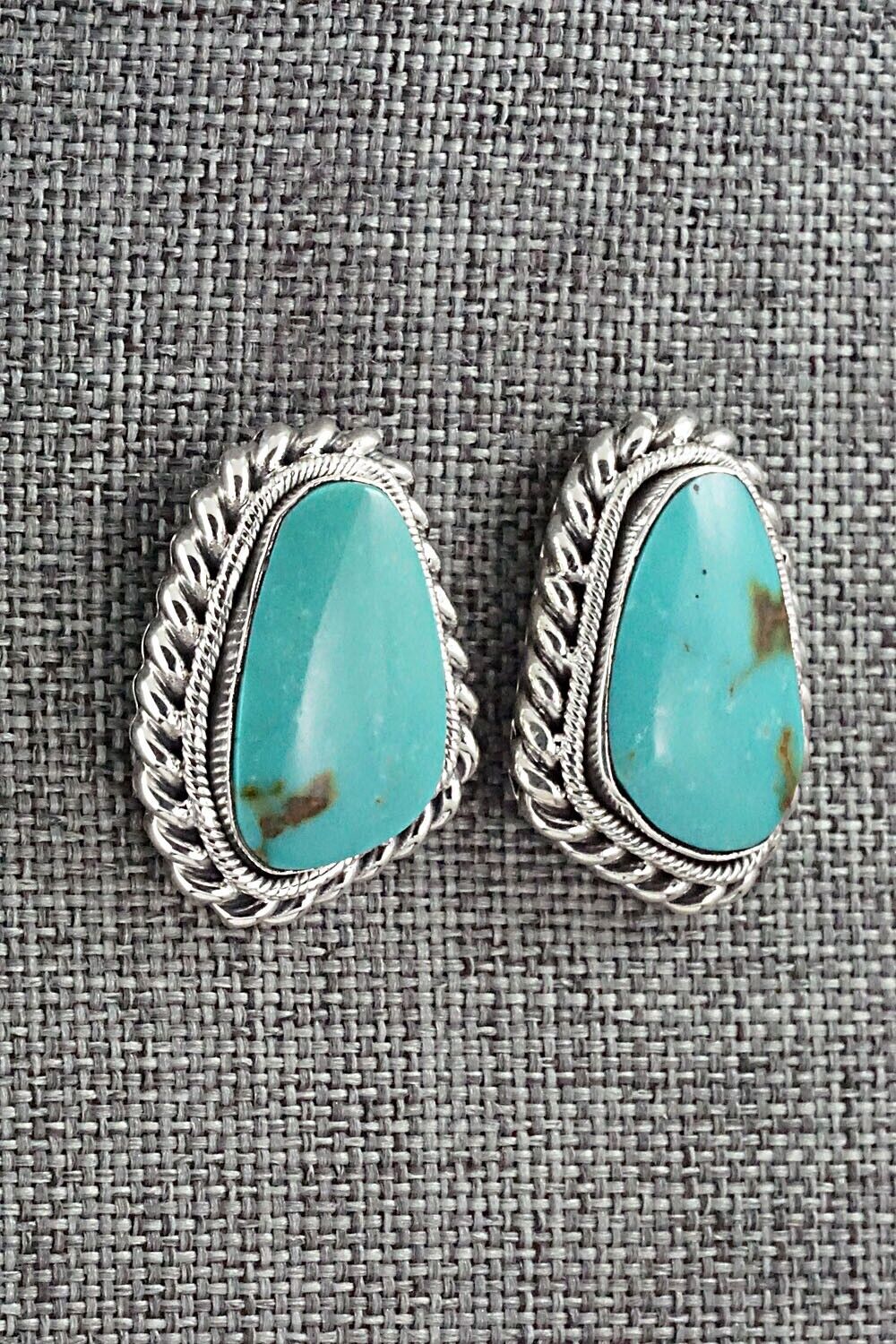 Turquoise and Sterling Silver Earrings - Sharon McCarthy