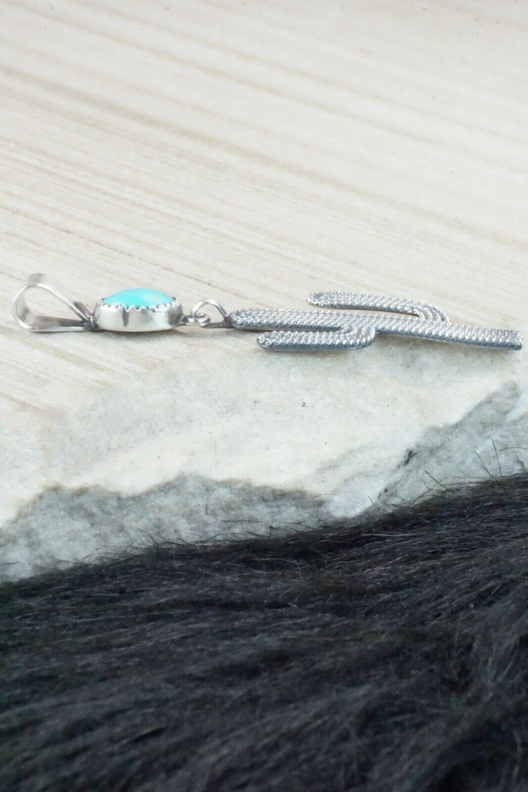 Turquoise and Sterling Silver Pendant - Annie Spencer