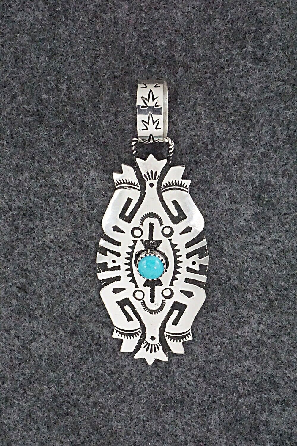 Turquoise & Sterling Silver Pendant - Richard Singer