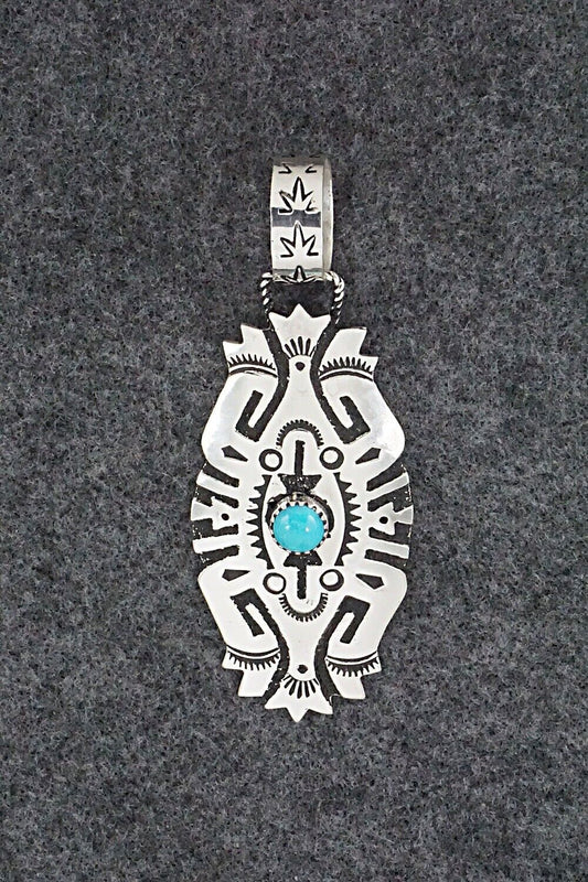 Turquoise & Sterling Silver Pendant - Richard Singer
