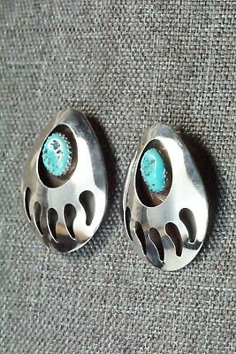 Turquoise & Sterling Silver Earrings - Virginia Long