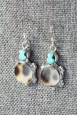 Turquoise, Shell & Sterling Silver Earrings - Kathryn Qualo