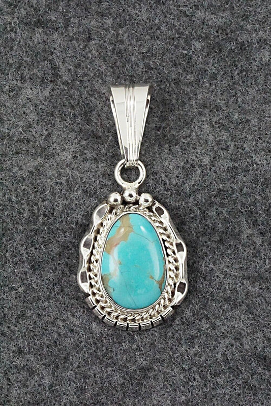 Turquoise & Sterling Silver Pendant - Samuel Yellowhair