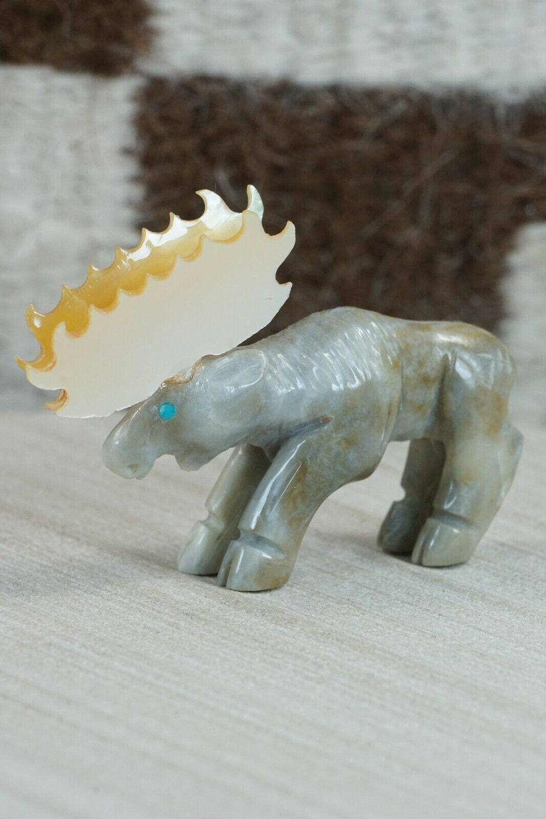 Moose Zuni Fetish Carving - Jonas Hastito