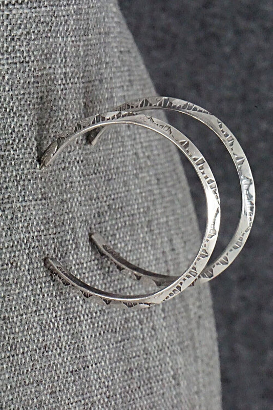 Sterling Silver Hoop Earrings - Elaine Tahe