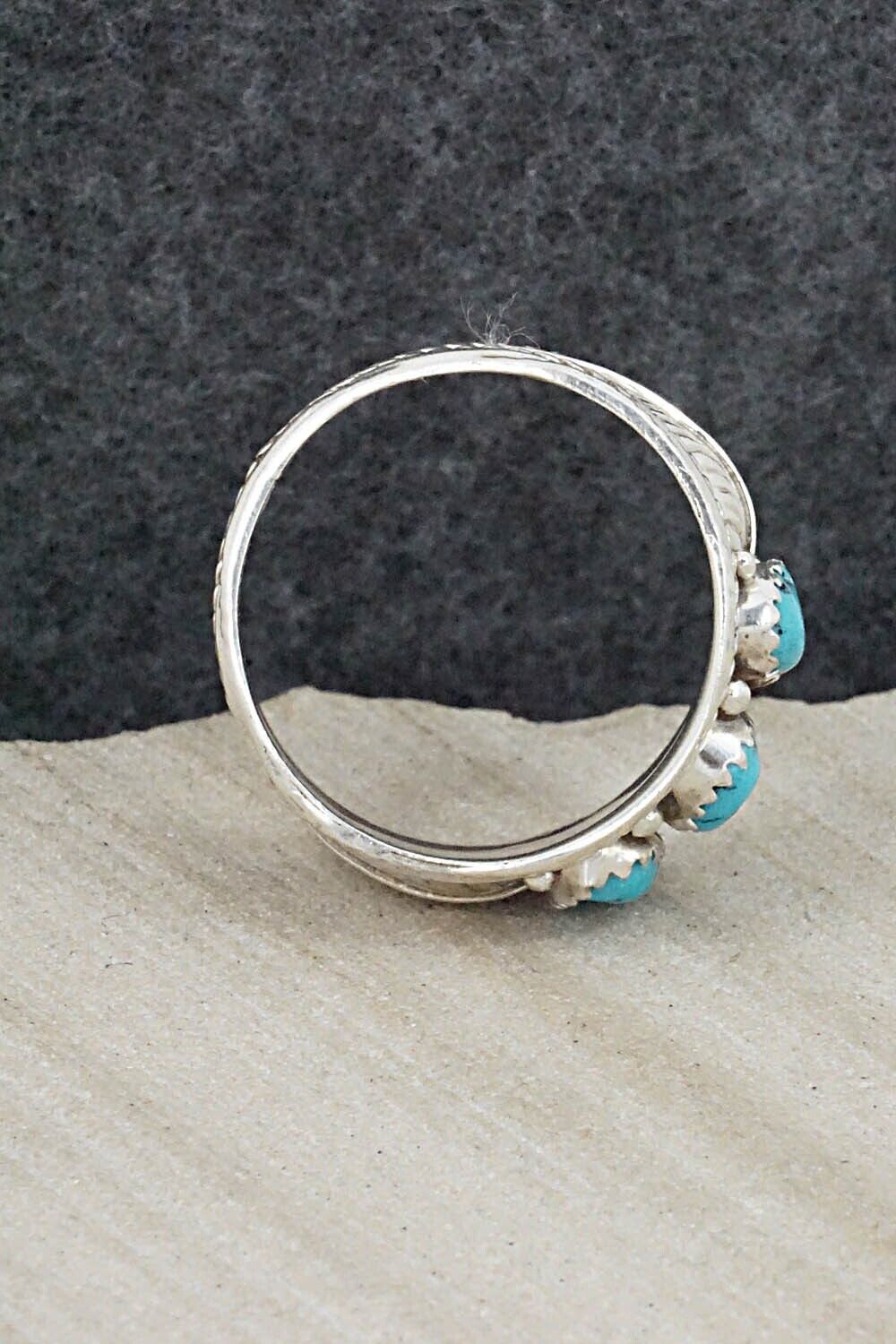 Turquoise and Sterling Silver Ring - Betty Begay - Size 12.5