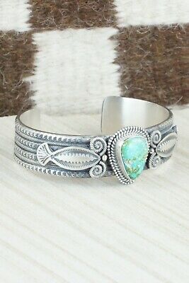 Kingman Turquoise & Sterling Silver Bracelet - Michael Calladitto