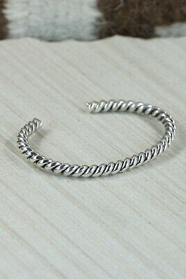 Navajo Sterling Silver Bracelet - Elaine Tahe