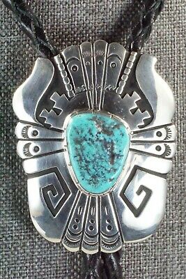 Turquoise & Sterling Silver Bolo Tie - Richard Singer