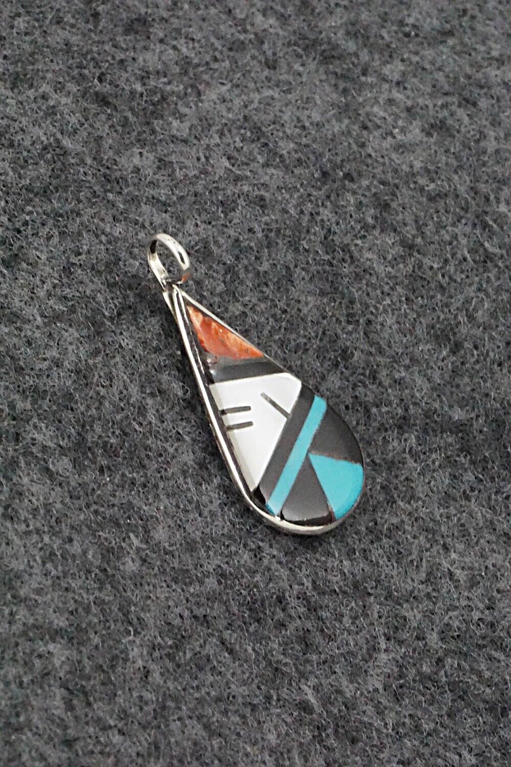 Multi Stone & Sterling Silver Pendant - Rhianna Kallestewa