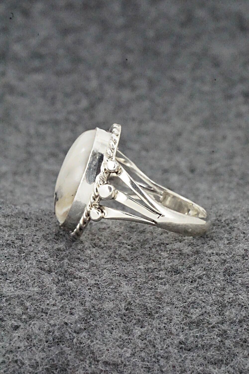 White Buffalo & Sterling Silver Ring - Grace Kenneth - Size 7.5
